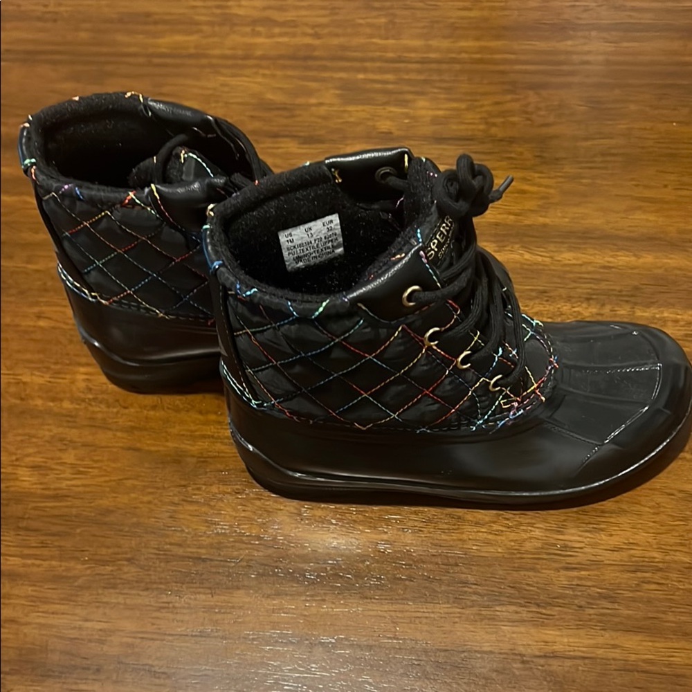 Sperry Black Quilted Rain & Snow Boots